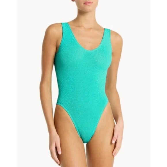 Etam Paris Turquoise Teal One Piece Swimsuit T2/40/US 8 - Picture 1 of 7